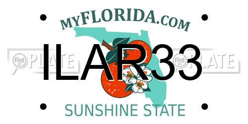 ILAR33 Florida License Plate