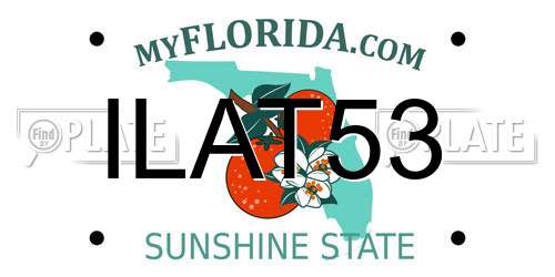 ILAT53 Florida License Plate