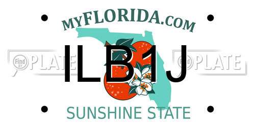 ILB1J Florida License Plate