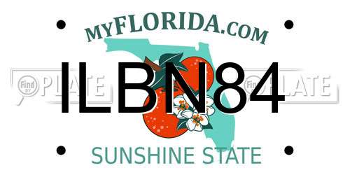 ILBN84 Florida License Plate