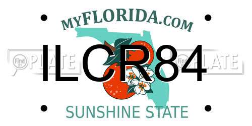 ILCR84 Florida License Plate