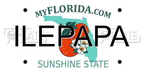 ILEPAPA Florida License Plate