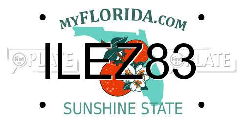 ILEZ83 Florida License Plate