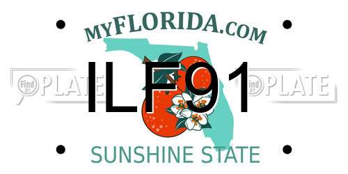 ILF91 Florida License Plate