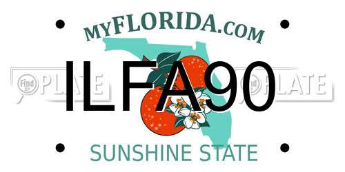 ILFA90 Florida License Plate