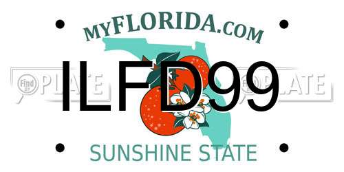 ILFD99 Florida License Plate