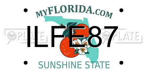 ILFE87 Florida License Plate