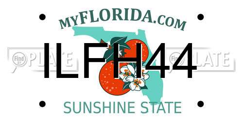 ILFH44 Florida License Plate