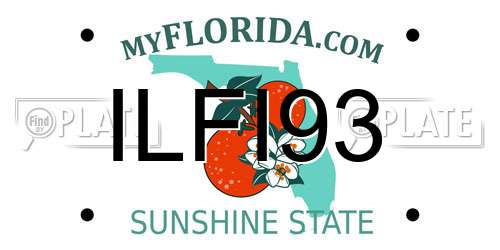 ILFI93 Florida License Plate