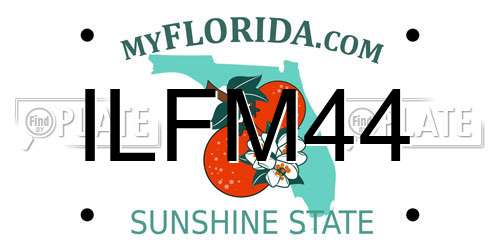 ILFM44 Florida License Plate