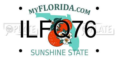 ILFQ76 Florida License Plate