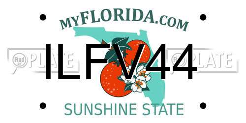 ILFV44 Florida License Plate