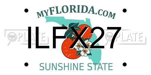 ILFX27 Florida License Plate