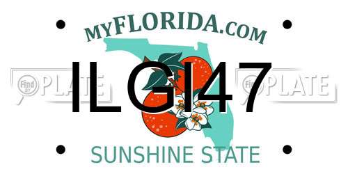 ILGI47 Florida License Plate