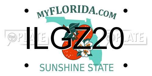 ILGZ20 Florida License Plate