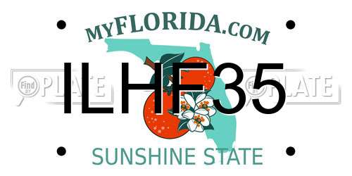 ILHF35 Florida License Plate