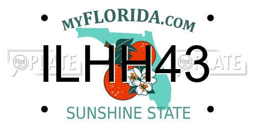 ILHH43 Florida License Plate