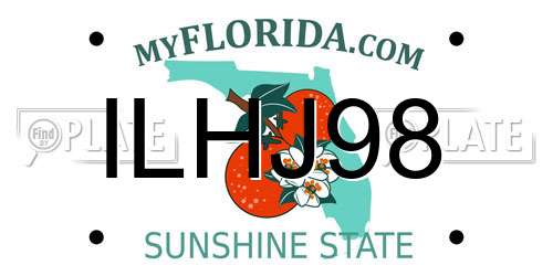 ILHJ98 Florida License Plate