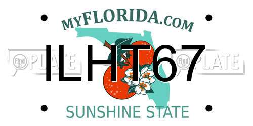 ILHT67 Florida License Plate