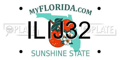 ILIJ32 Florida License Plate