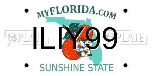 ILIY99 Florida License Plate