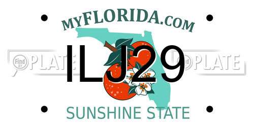 ILJ29 Florida License Plate
