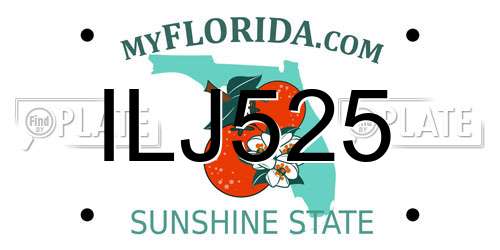 ILJ525 Florida License Plate