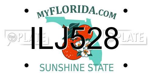 ILJ528 Florida License Plate