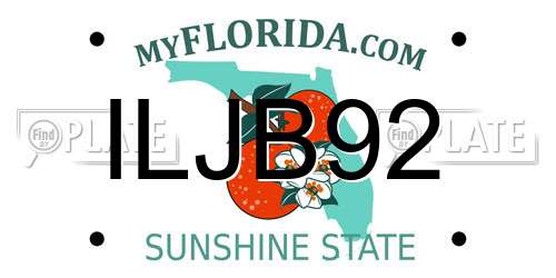 ILJB92 Florida License Plate