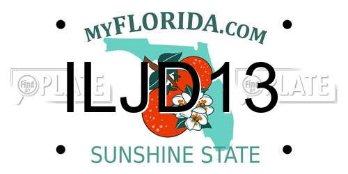 ILJD13 Florida License Plate