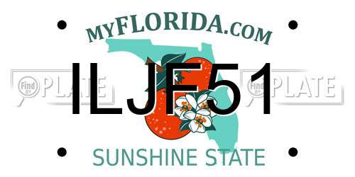 ILJF51 Florida License Plate