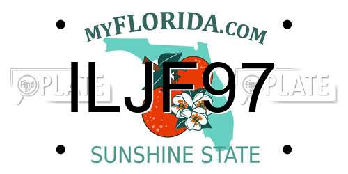 ILJF97 Florida License Plate