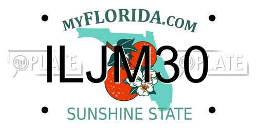 ILJM30 Florida License Plate