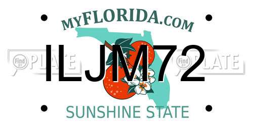 ILJM72 Florida License Plate