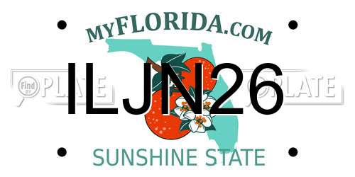 ILJN26 Florida License Plate