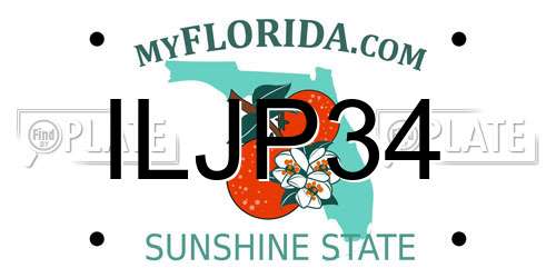 ILJP34 Florida License Plate