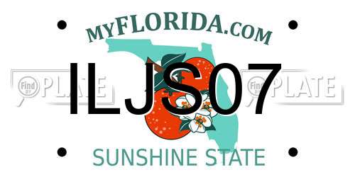 ILJS07 Florida License Plate