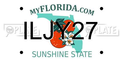 ILJY27 Florida License Plate