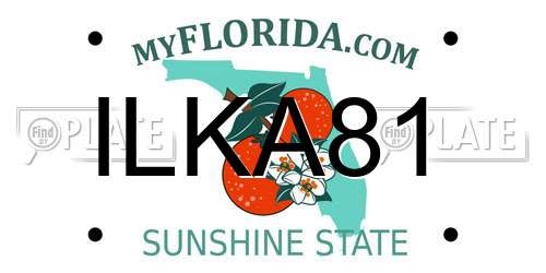 ILKA81 Florida License Plate