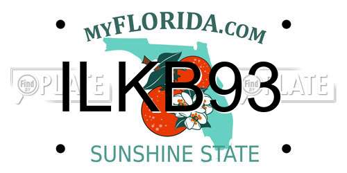ILKB93 Florida License Plate