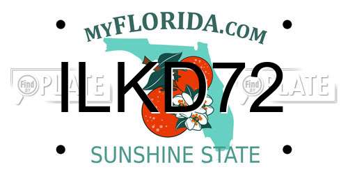 ILKD72 Florida License Plate