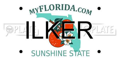 ILKER Florida License Plate