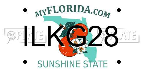 ILKG28 Florida License Plate