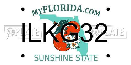 ILKG32 Florida License Plate