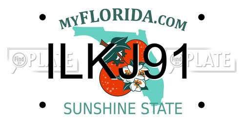 ILKJ91 Florida License Plate