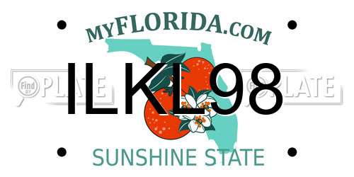 ILKL98 Florida License Plate