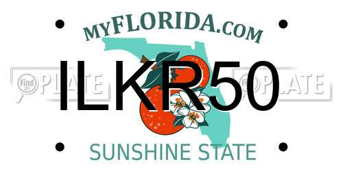 ILKR50 Florida License Plate