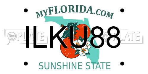 ILKU88 Florida License Plate