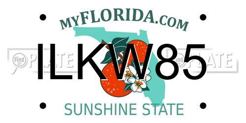 ILKW85 Florida License Plate