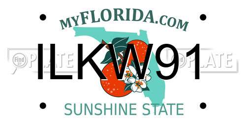 ILKW91 Florida License Plate